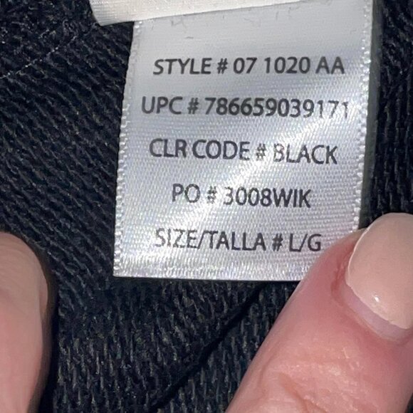 Jordache Vintage Adam Mixed Fabric Black and Blue Denim Hoodie Size L - Picture 13 of 13